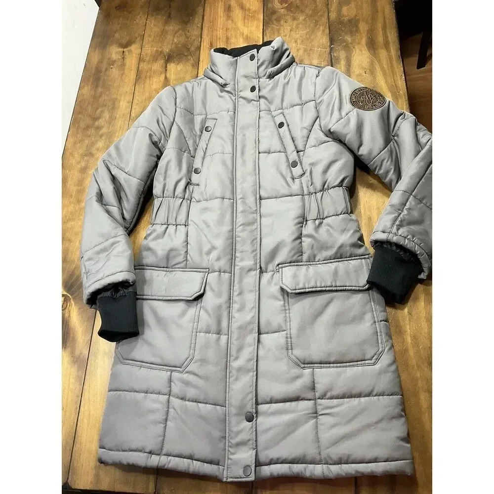 Apple Bottom Jeans Womens Winter Coat Gray Size Small